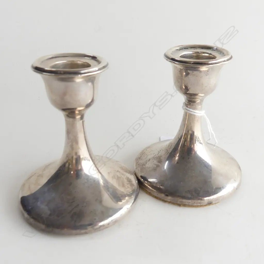 PR STG SILVER CANDLE STICKS LEVI & SALAMAN B'HAM 1927  Image 1++