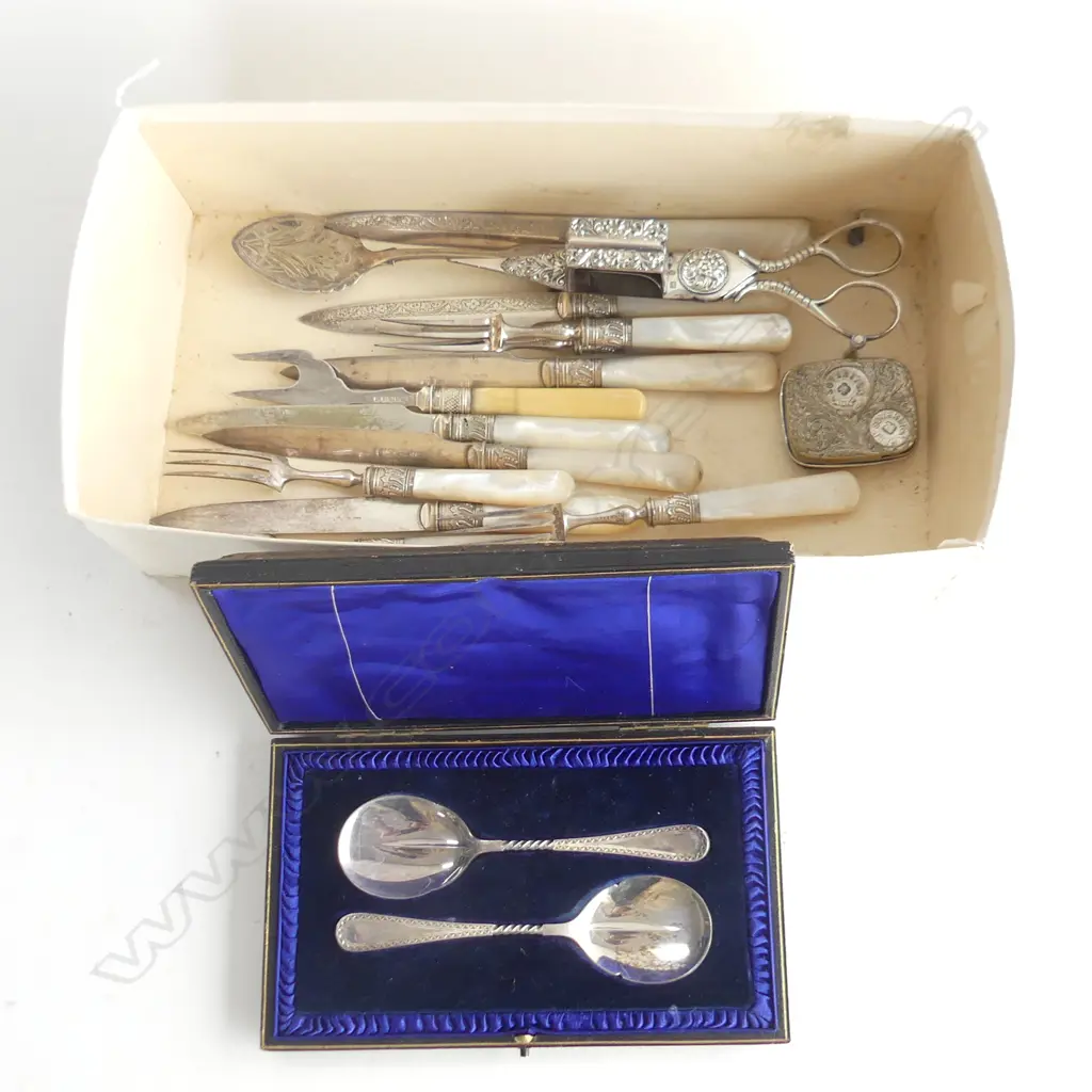 ASST. SILVER PLATE / MoP CUTLERY / GRAPE SCISSORS ETC Image 1++