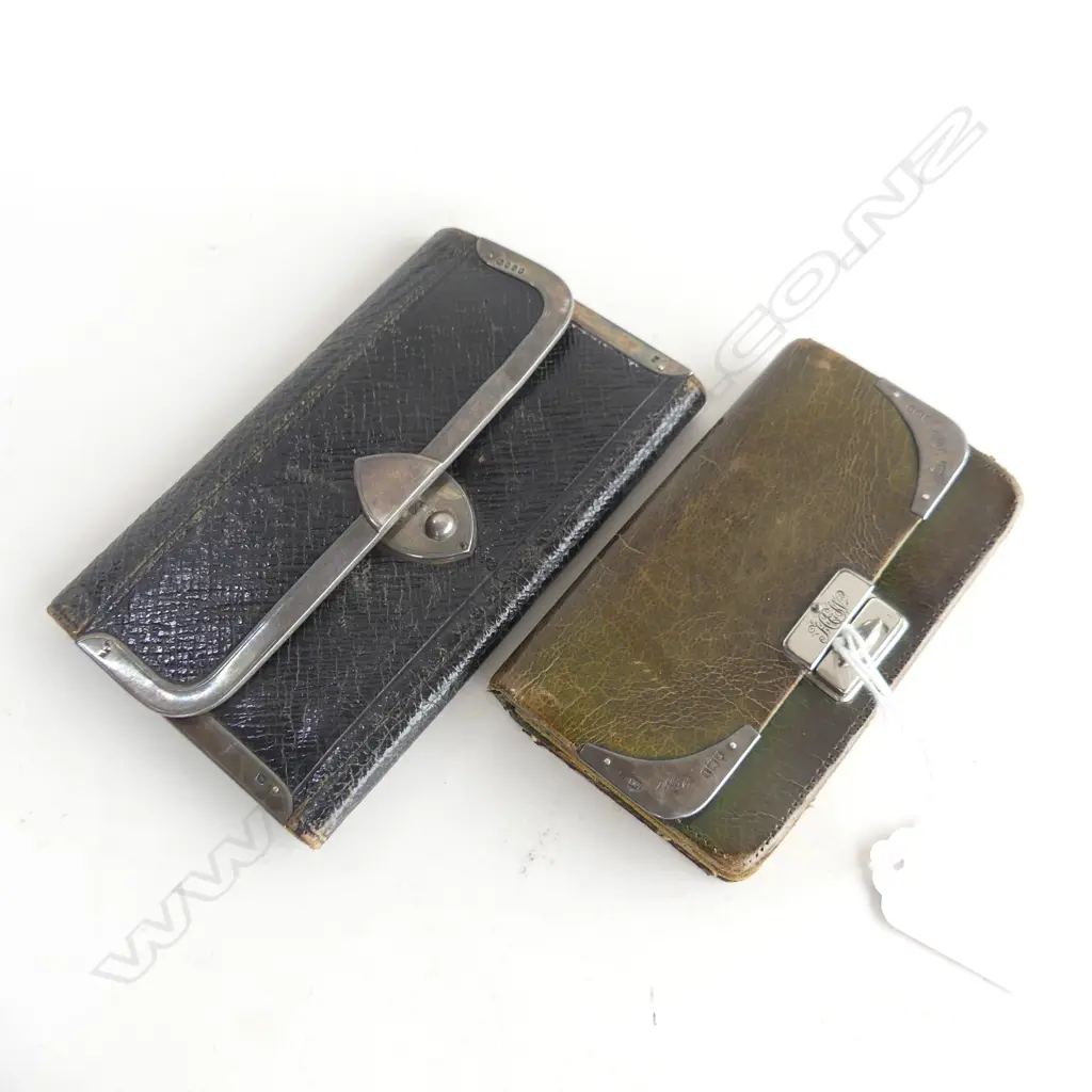 2 LEATHER & STG WALLETS; LONDON 1904 & 1875 Image 1++