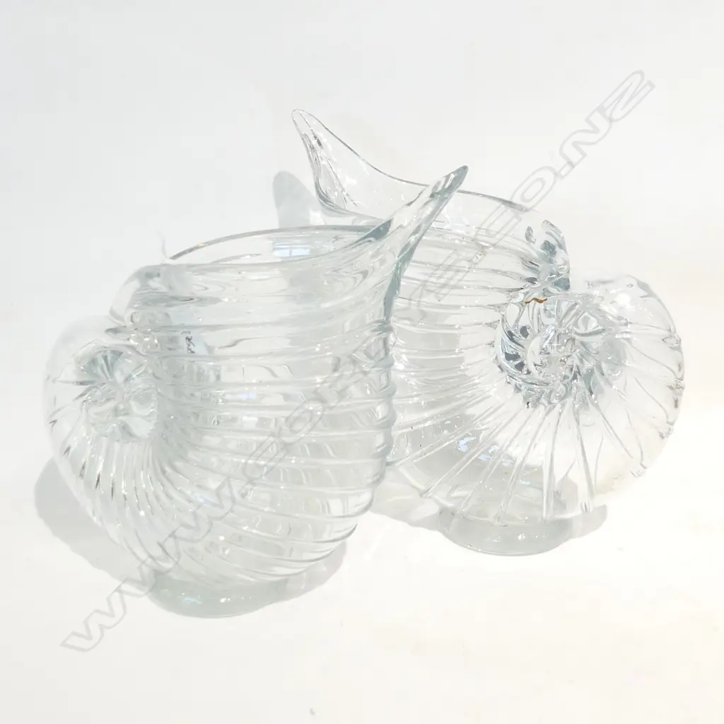 PR CONCH SHELL GLASS VASES  H. 220MM  Image 1++