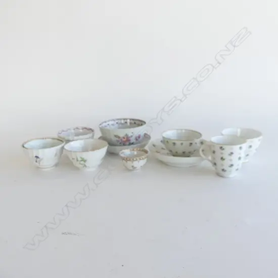 11 PCES 18/19thC PORCELAIN; TEA BOWLS ETC