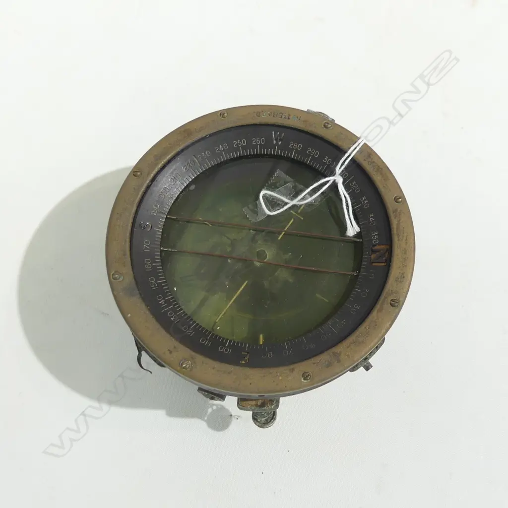 OLD COMPASS BRASS TOP FRAME Dia.115mm Image 1++