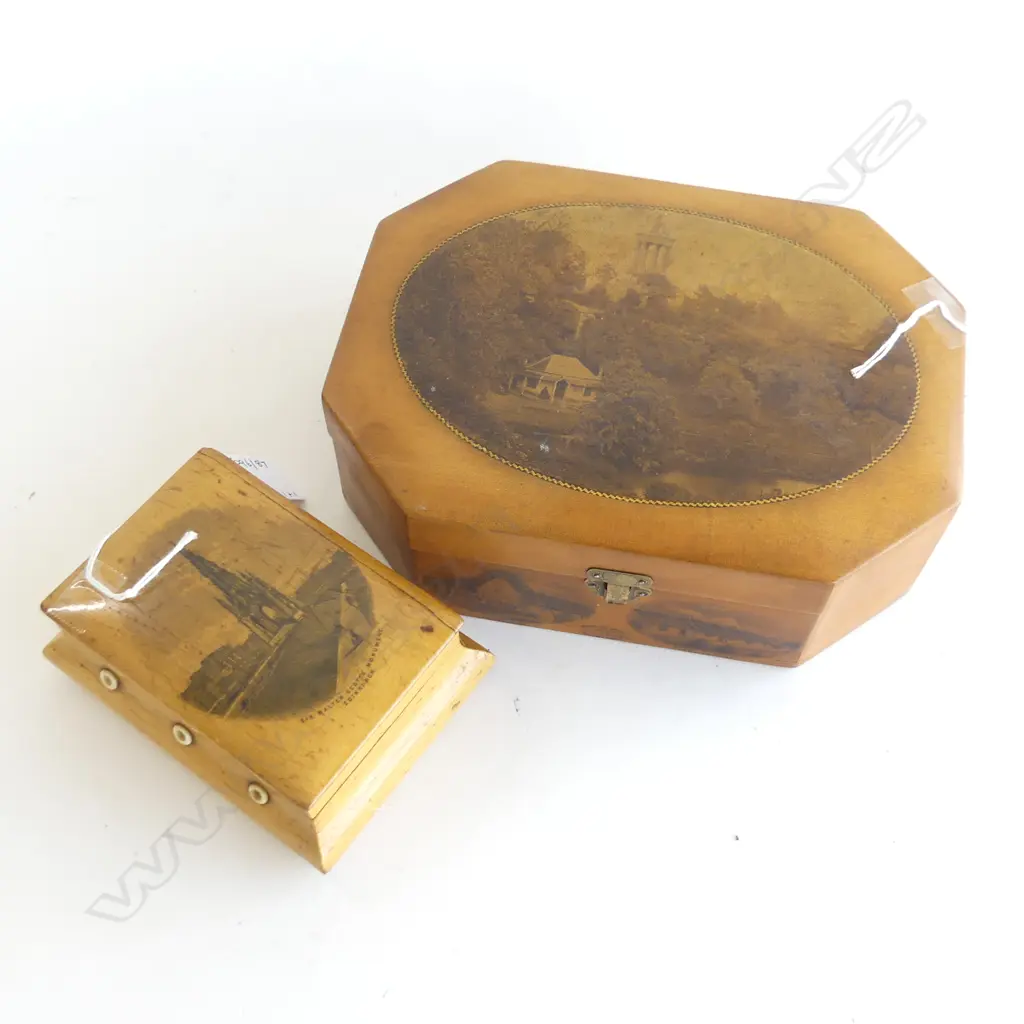 MAUCHLINE WARE TRINKET BOX & COTTON DISPENCER200MM & 120 MM Image 1++