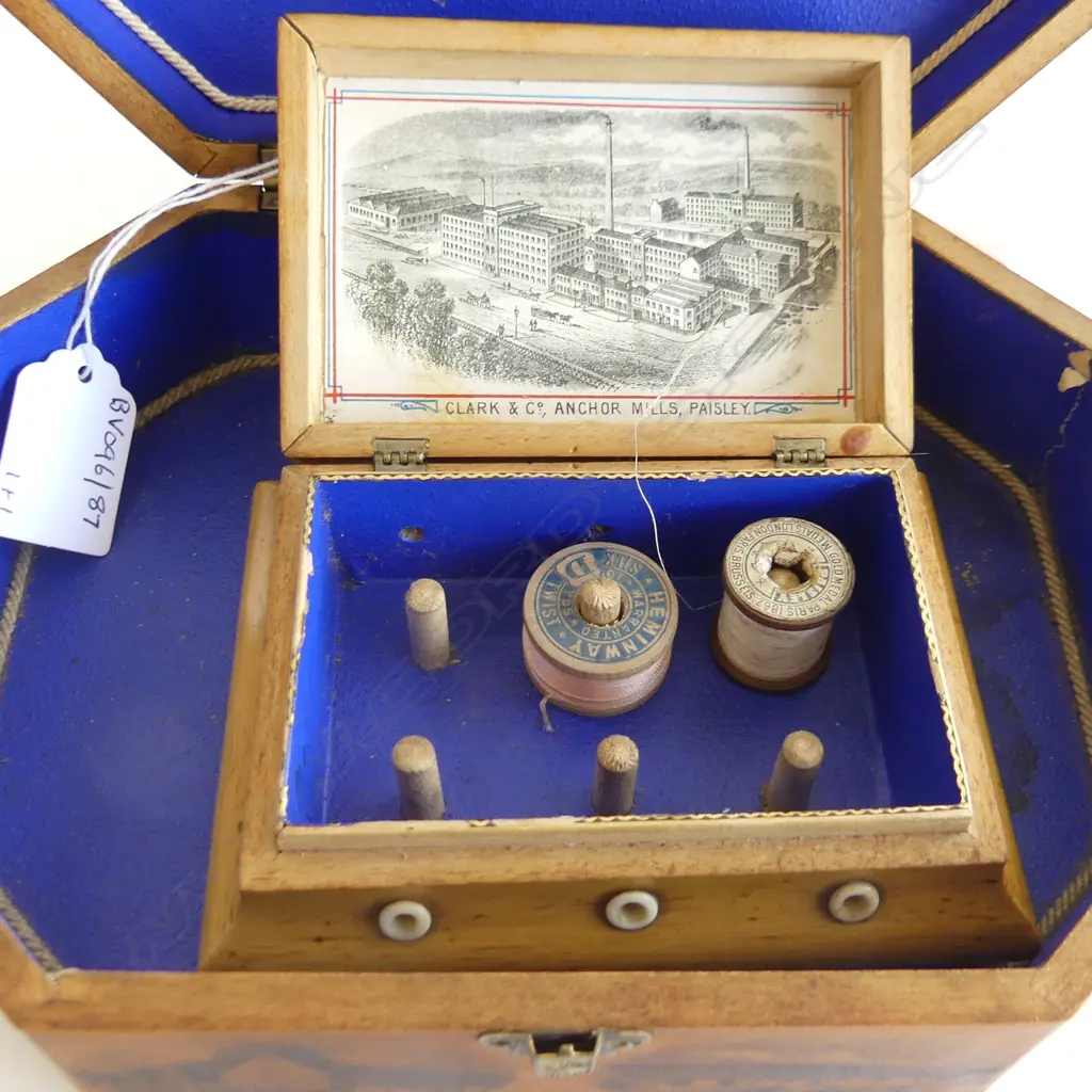 MAUCHLINE WARE TRINKET BOX & COTTON DISPENCER200MM & 120 MM Image 1++