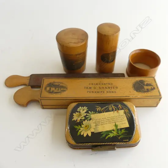 SMALL BOX OF 6PCS MAUCHLINE WARE