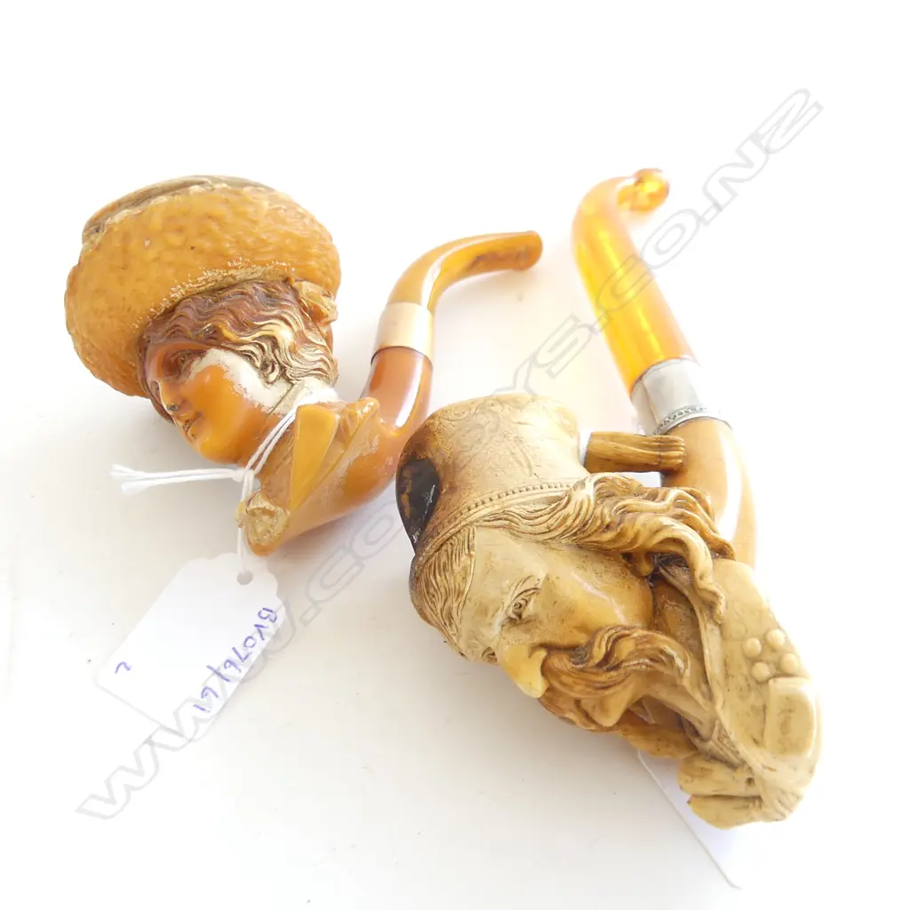 2 UNCASED MEERCHAUM PIPES LADY & GENT 120& 200MM Image 1++