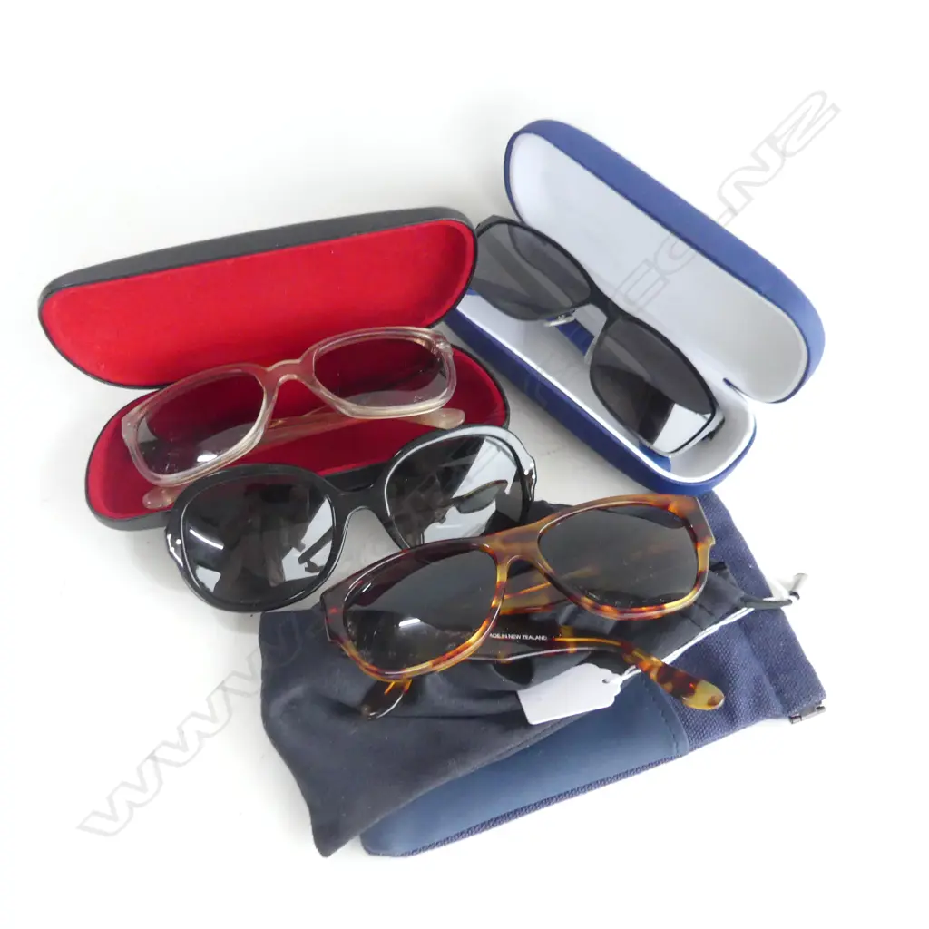 4 PRS DESIGNER SUNGLASSES; CELINE PARIS, MARC JACOBS AF, HILFIGER & NZ MADE TORTOISESHELL Image 1++