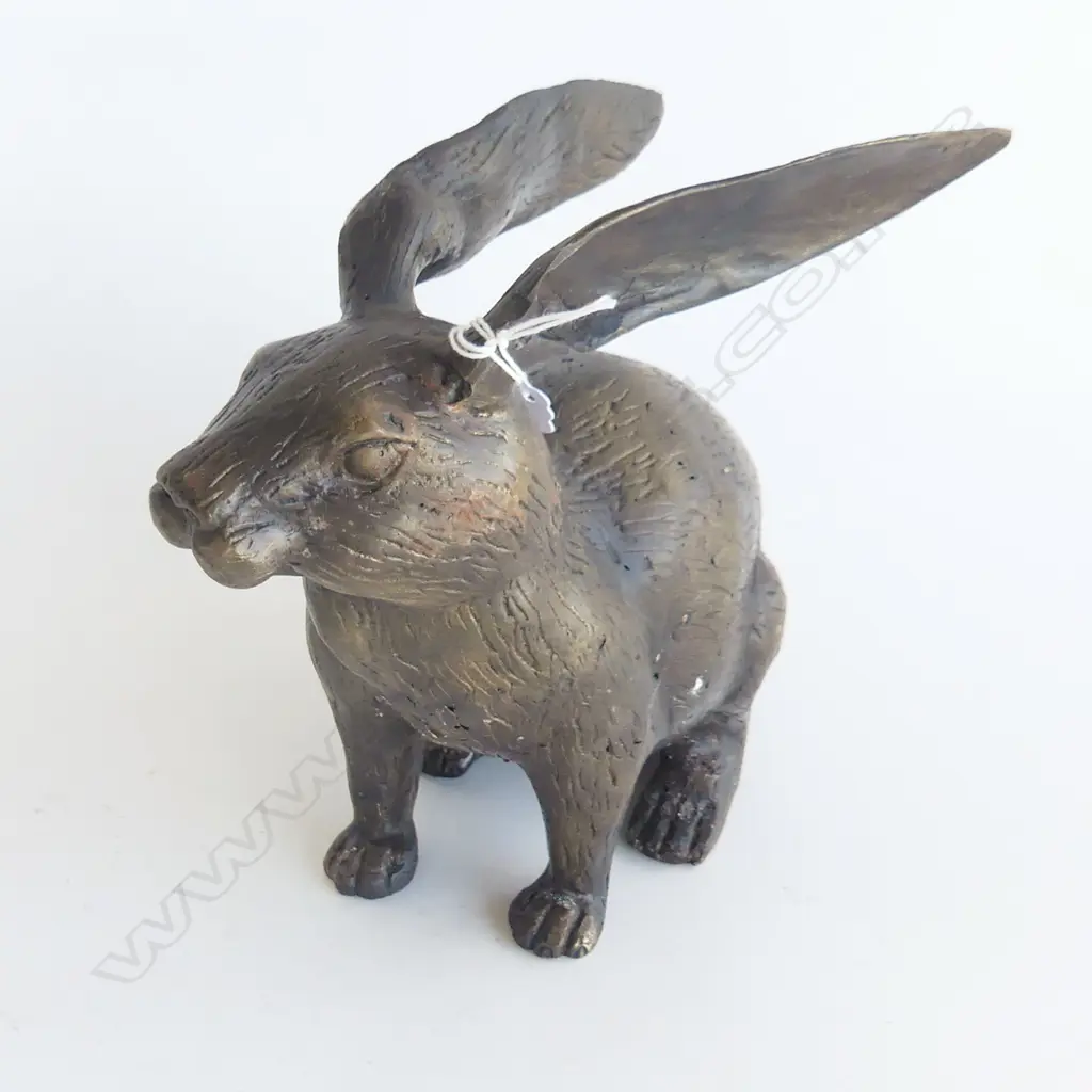 BRONZE HARE, EARS DOWN H. 190MM Image 1++