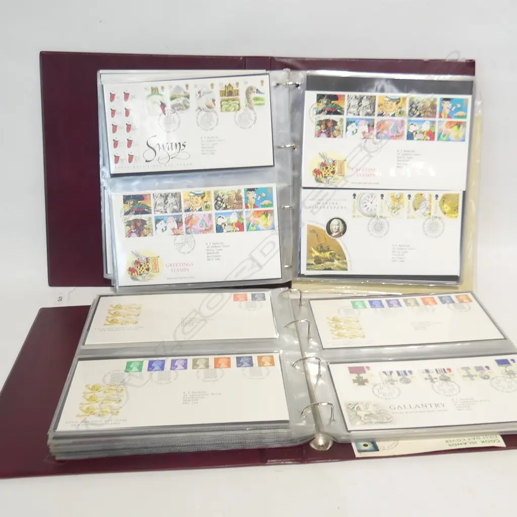 2 STAMP ALBUMS ROYAL MAIL FIRST DAY COVERS Image 1++