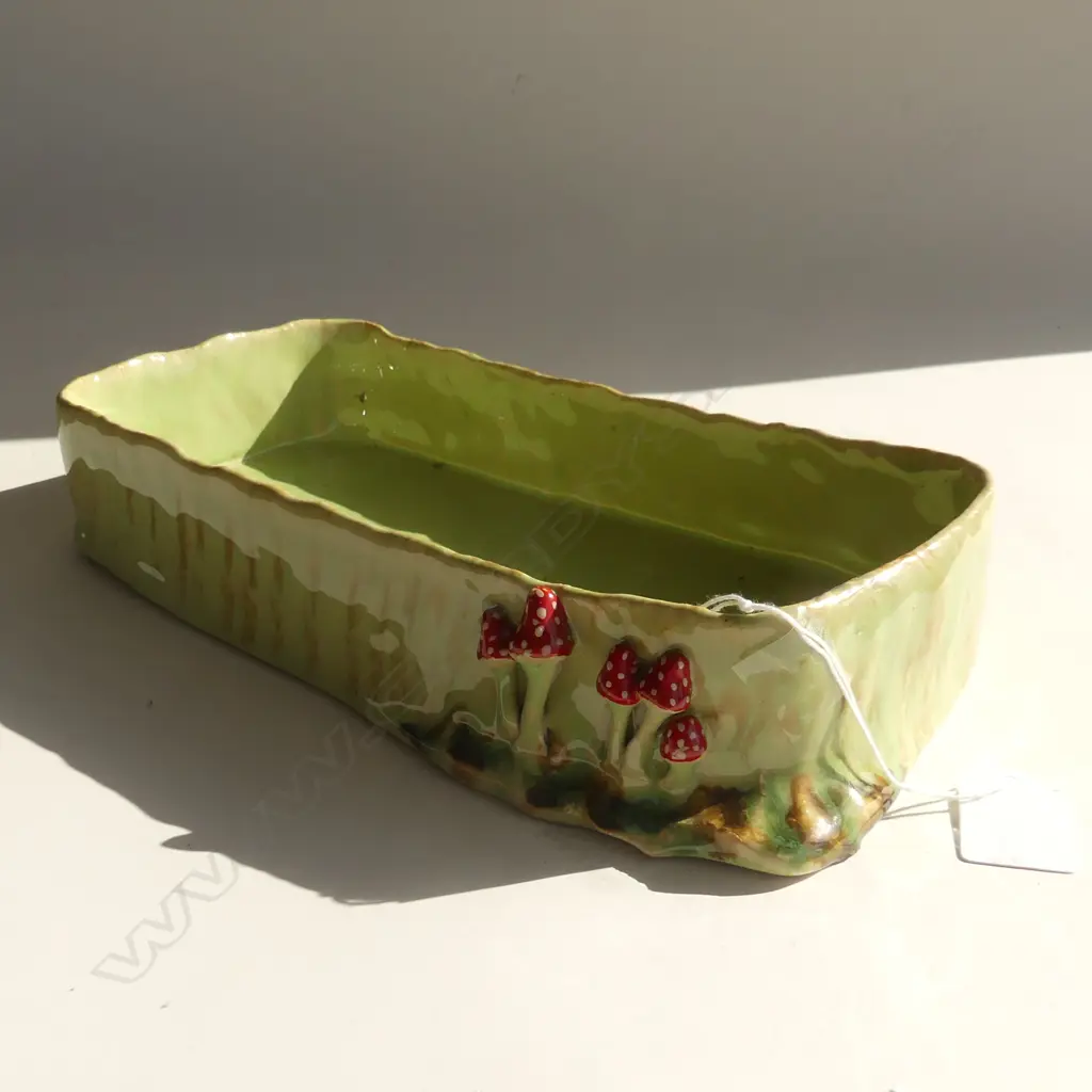 MOLLE GOODSELL SHALLOW PLANTER w. RED TOADSTOOLS 270x140mm Image 1++