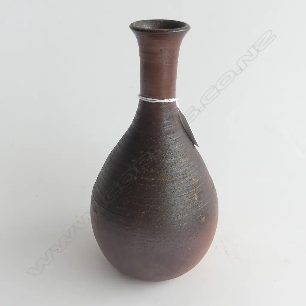 20TH C BIZEN ANAGAMA VASE SIGNED H193MM Image 1++