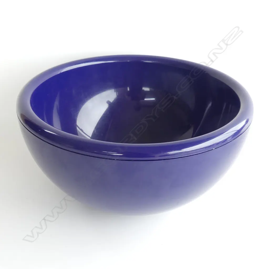 LGE BLUE PLASTIC BOWL - C. JORGENSEN FOR  BODUM 1989 SWITZERLAND 335mm dia Image 1++