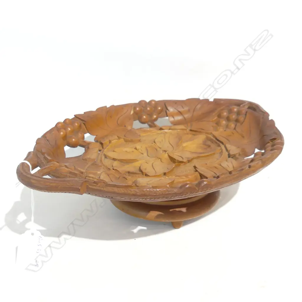 CARVED MUSICAL FRUIT BOWL – W.350mm. Image 1++