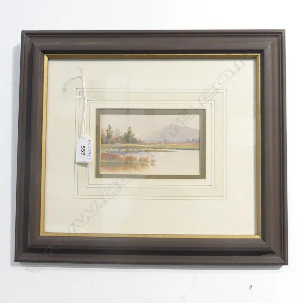 WILLIAM J. RUSH 'REAR OF TE MATA PEAK' W/C 80x130mm Image 1++