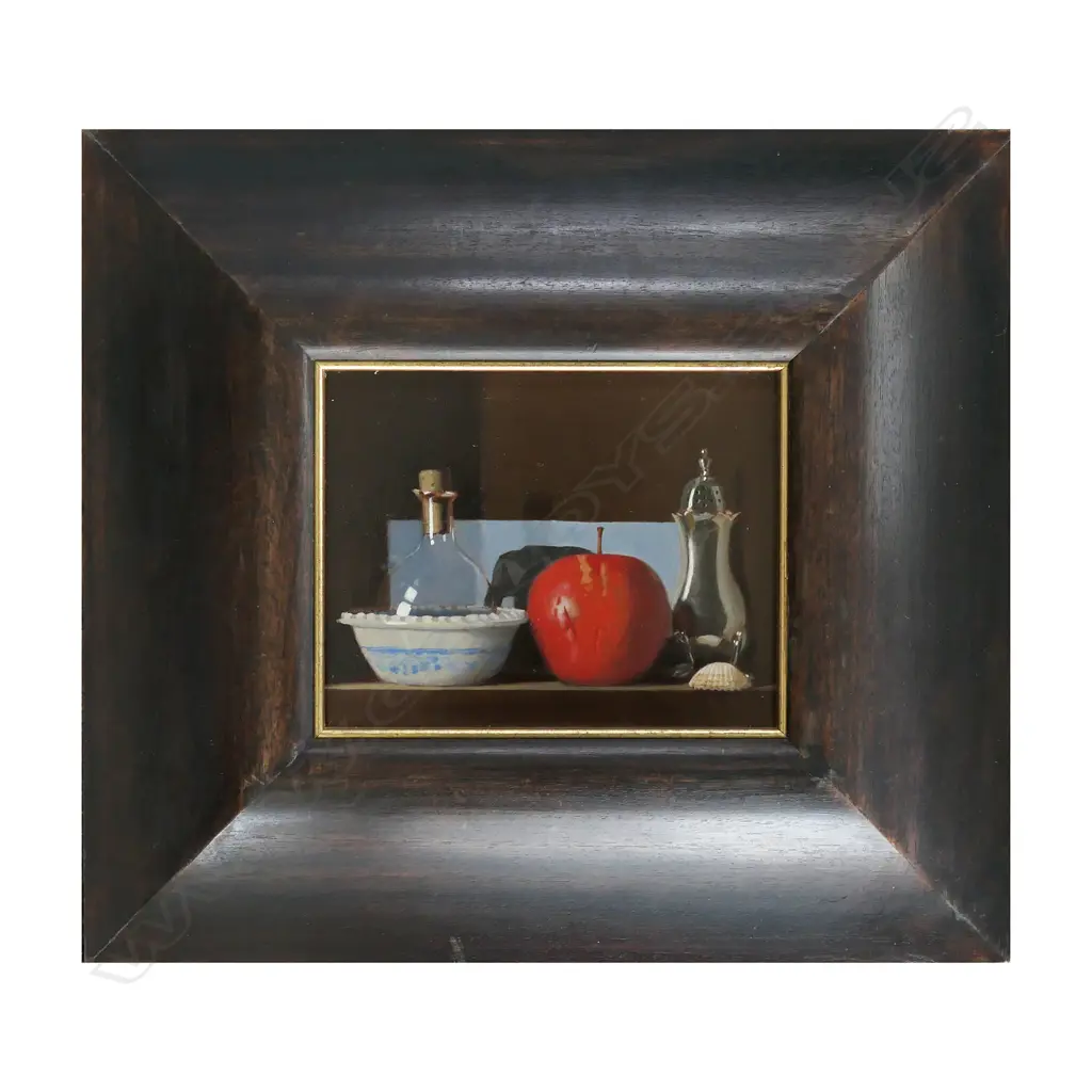 ROBERT MCKELLAR (UK 1945-2009) STILL LIFE OIL 140x175mm Image 1++