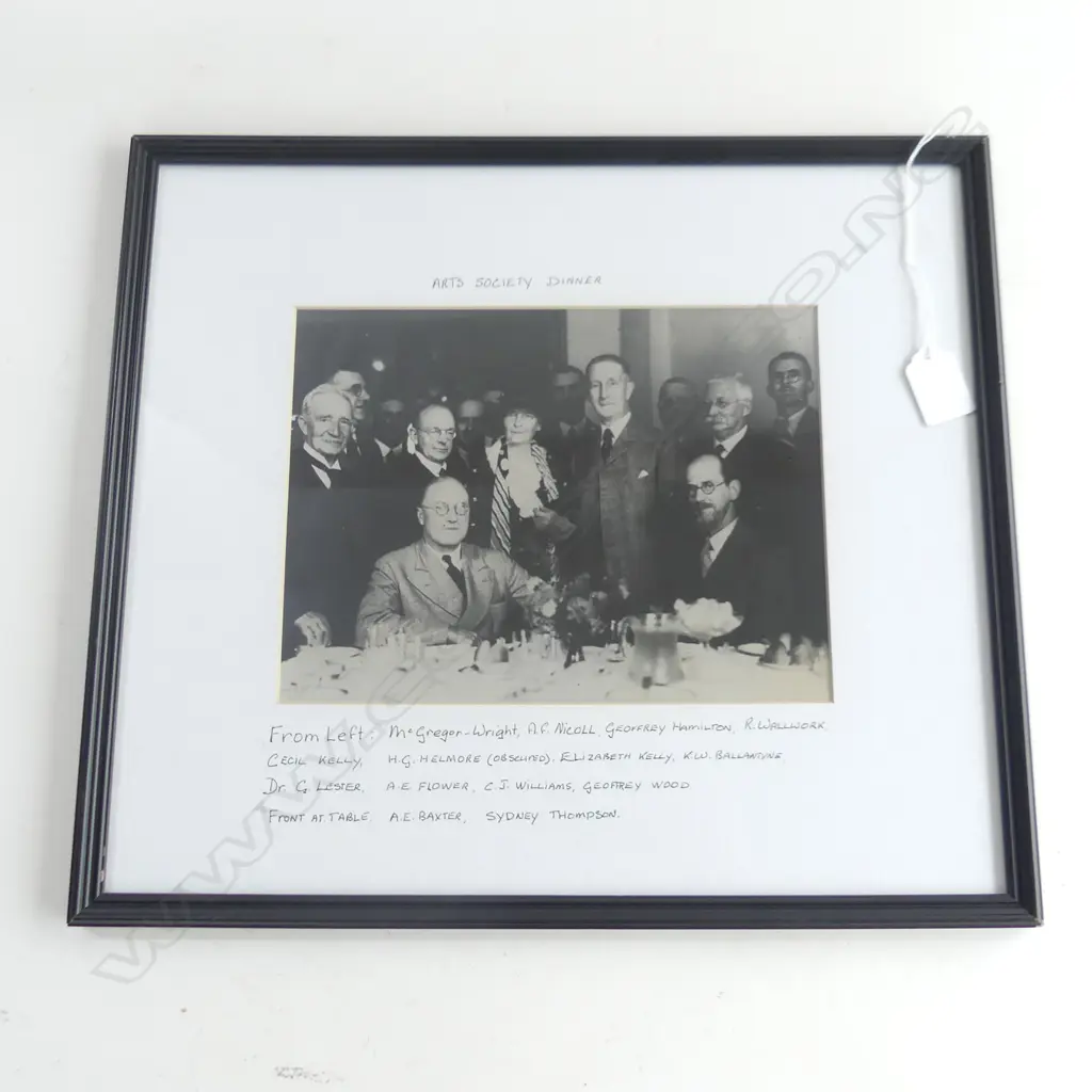 PHOTOGRAPH CHCH ARTS SOCIETY DINNER TITLED & all participants named Image 1++