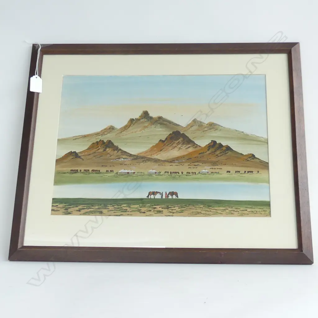 ARTIST UNKNOWN GOUACHE LANDSCAPE 290x410mm Image 1++