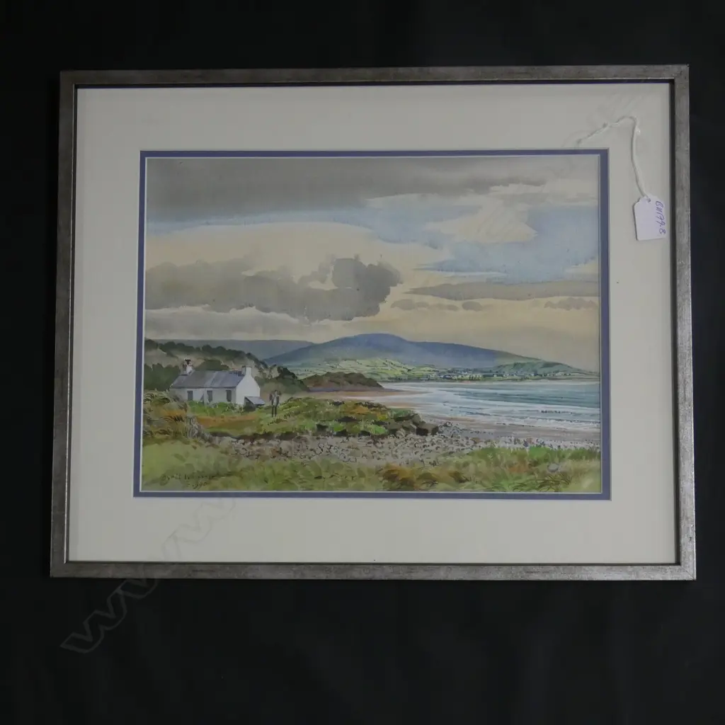 CYRIL WHITEOAK W/C COASTAL SCENE SIGNED & DATED 1990 270 x 360mm Image 1++