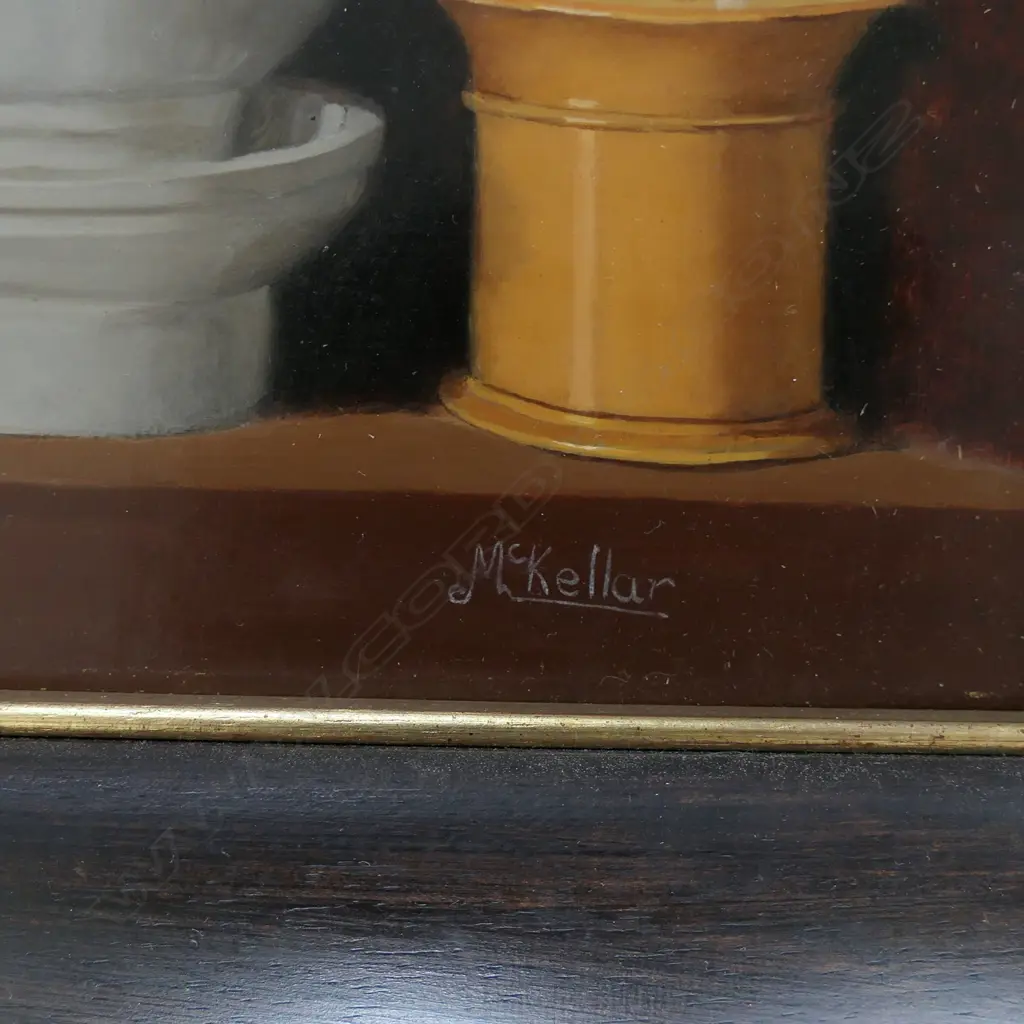 ROBERT MCKELLAR (UK 1945-2009) STILL LIFE OIL 280x370mm Image 1++