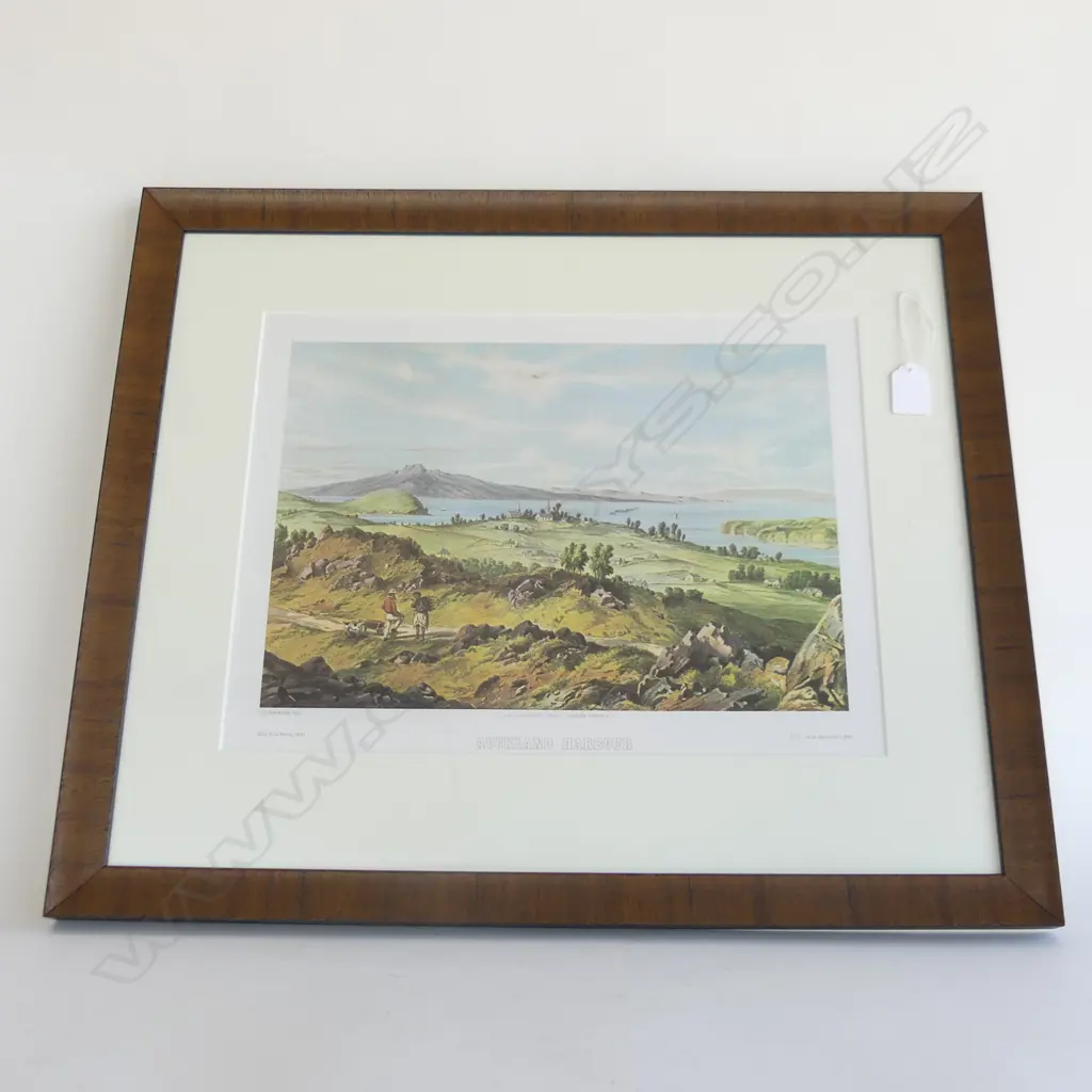C.D.BARRAUD LITHO 'AUCKLAND HARBOUR' ANON FINE PRINTS 1971 Ltd.Ed. 300x400mm Image 1++