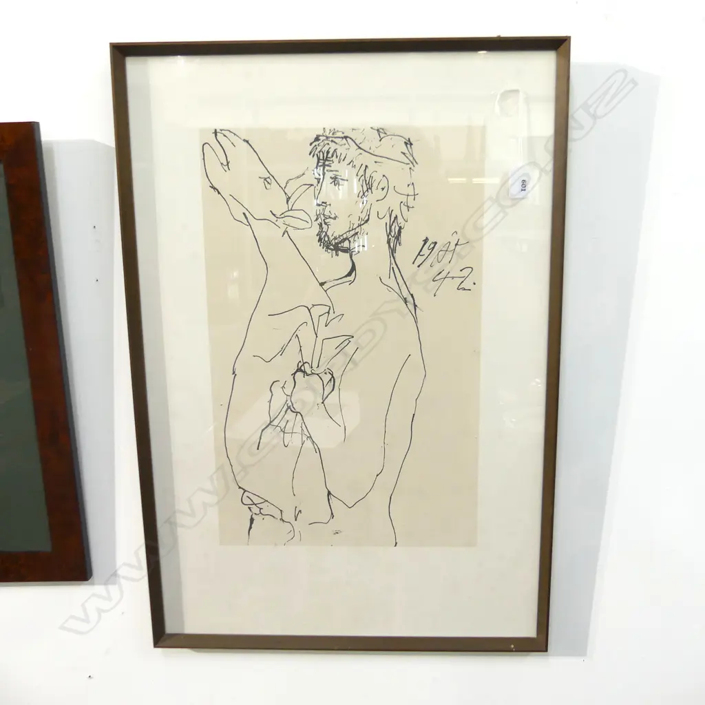 PICASSO FRAMED PRINT 'ÉTUDE POUR L'HOMME AU MOUTON', 1942  300 X 480MM  Image 1++