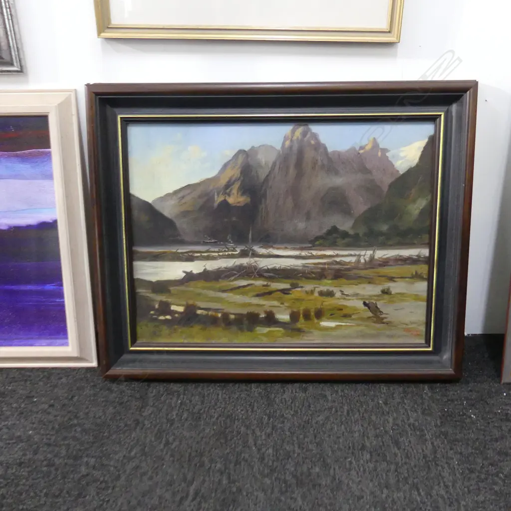 V. FYNMORE COLONIAL LANDSCAPE OIL SIGNED & DATED 19/3/94 390x520mm Image 1++