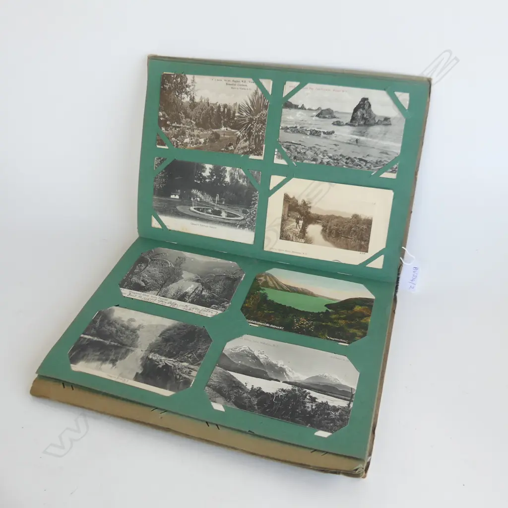 EARLY 20thC POSTCARD ALBUM (19 COMPLETE PAGES REST EMPTY) Image 1++