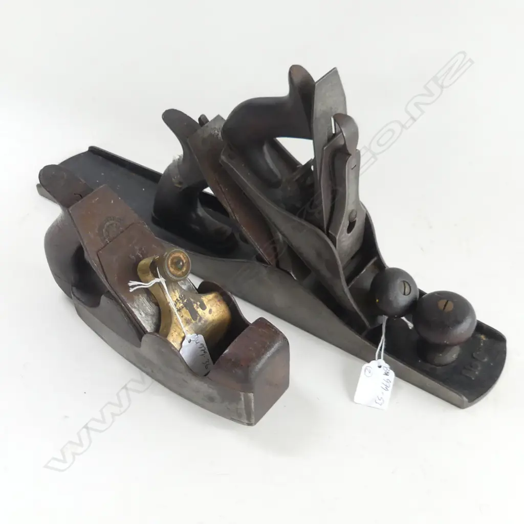 2 STANLEY PANEL PLANES Lge ALL METAL PLANE No 6 WITH ROSEWOOD TOTE & KNOB PLUS SMALL 9" PLANE ROSEWOOD KNOB  Image 1++