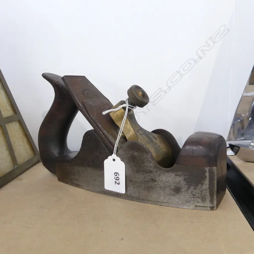 MATHESON ROSEWOOD INFILL COFFIN PLANE W. METAL SOLE L.220MM Image 1++