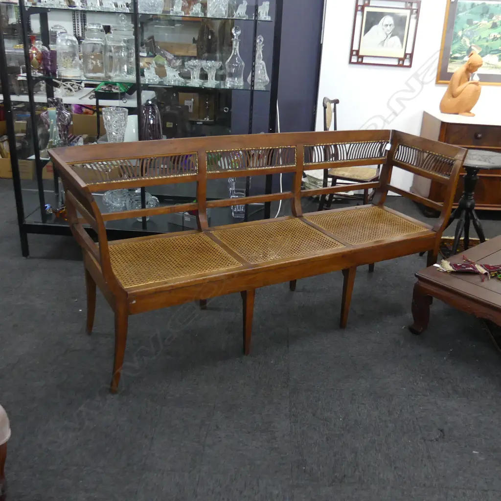 BIEDERMEIER RATTAN SEATED DAY BED - L  1930MM Image 1++