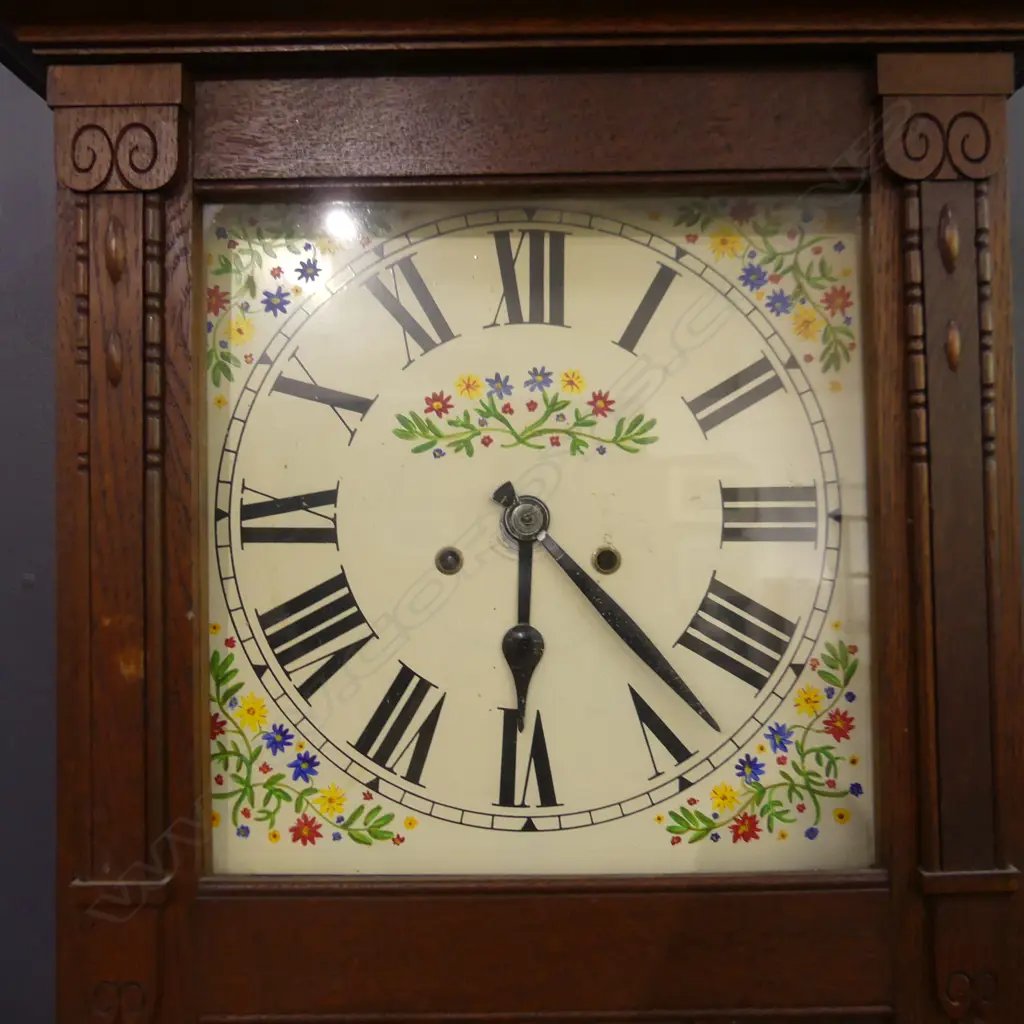 EARLY 20th OAK GRANDFATHER CLOCK 480x230x2020mm Image 1++
