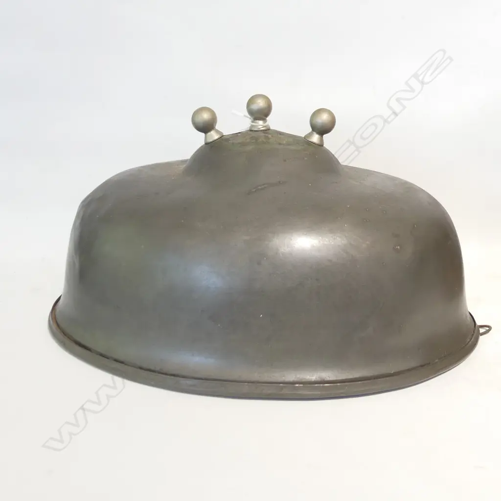 SILVER PLATE FOOD DOME w. 3 NEW HANDLES W.415mm  Image 1++