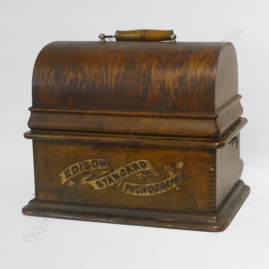 EDISON STANDARD PHONOGRAPH + ASST. AMBEROL CYCLINDER RECORDS Image 1++