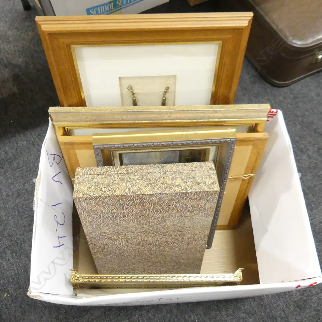 BOX LOT ASST. ARTWORKS, CASED DRESSING SET Image 1++