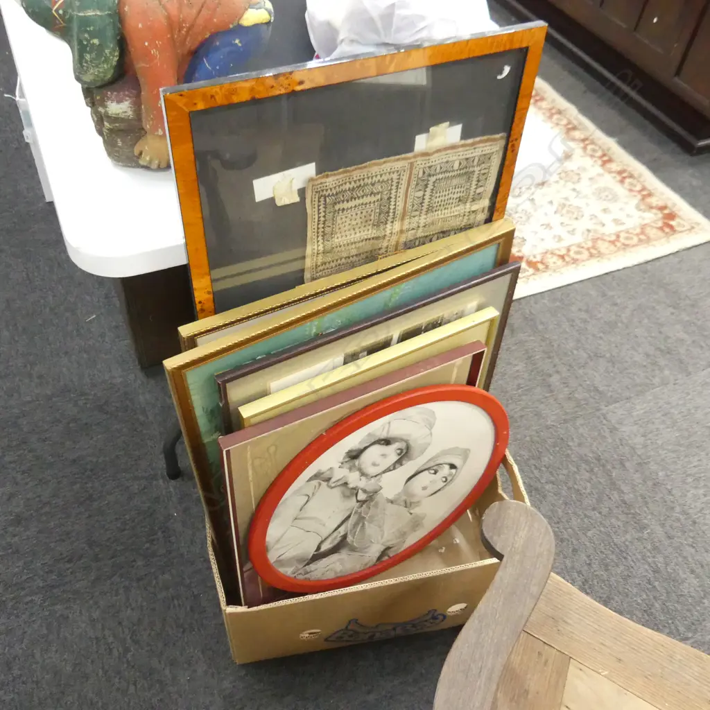 BOX LOT ASST. ARTWORKS, PRINTS ETC... Image 1++