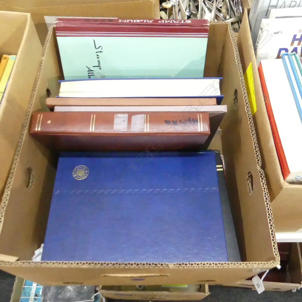 BOX LOT 10 WORLD STAMP ALBUMS Image 1++