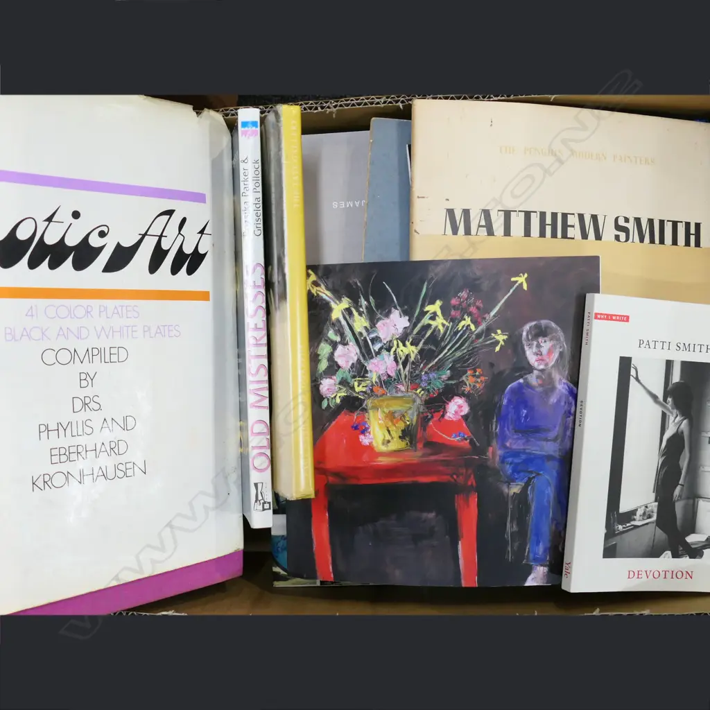 BOX LOT BOOKS; ART, HOCKNEY, PATTI SMITH ETC Image 1++