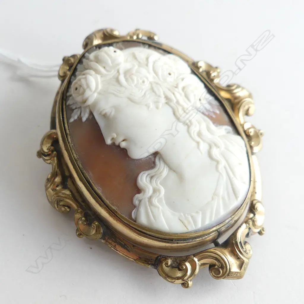 LG CAMEO SET MOURNING BROOCH / PENDANT Image 1++