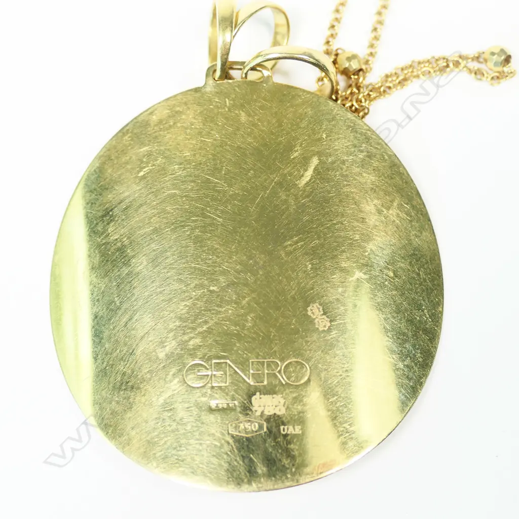MODERN DESIGNER 'GENERO' 18CT LEOPARD PATTERN PENDANT, 12.2GM, 4 x 4.5mm Image 1++