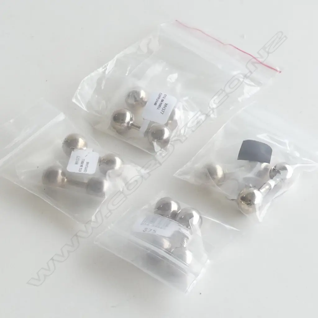 4 PR STG SILVER BARBELL CUFFLINKS  5.4GMS Image 1++