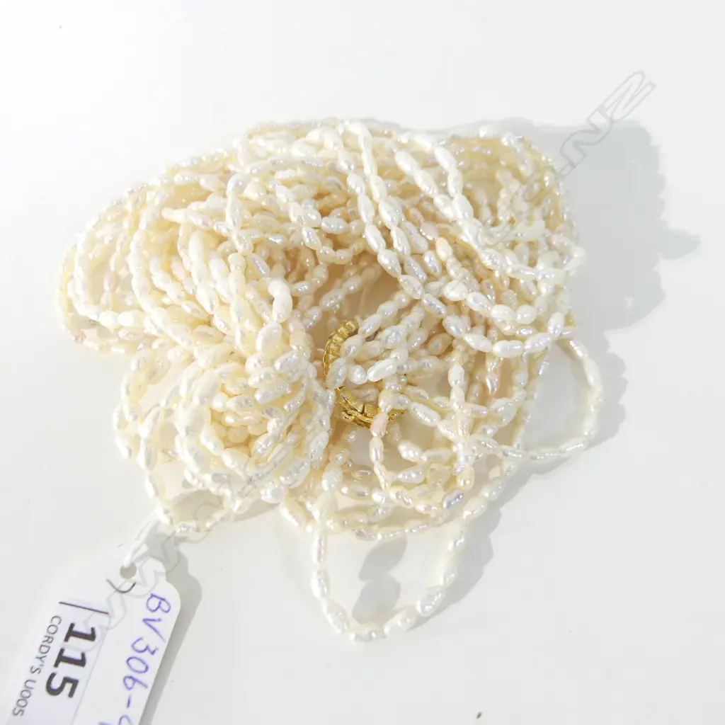 12 STRAND SEED PEARL TWISTED NECKLACE  Image 1++