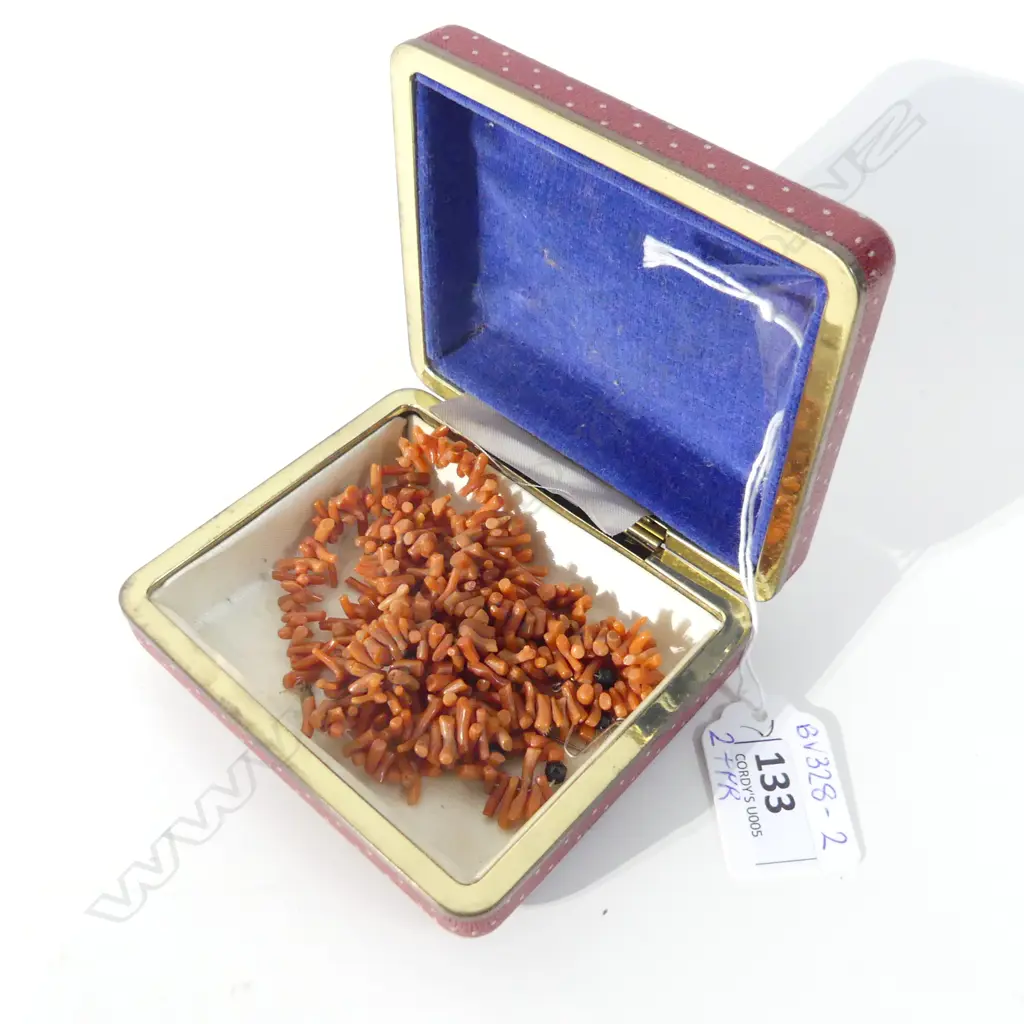 2 CORAL BRANCH NECKLACES & PR DROP EARRINGS  Image 1++