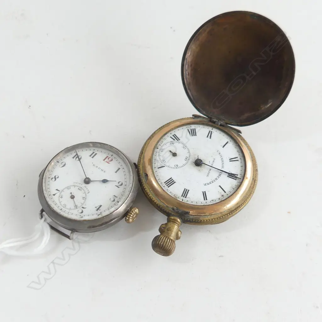 2 ANTIQUE WATCHES; GP POCKETWATCH & STG AF Image 1++
