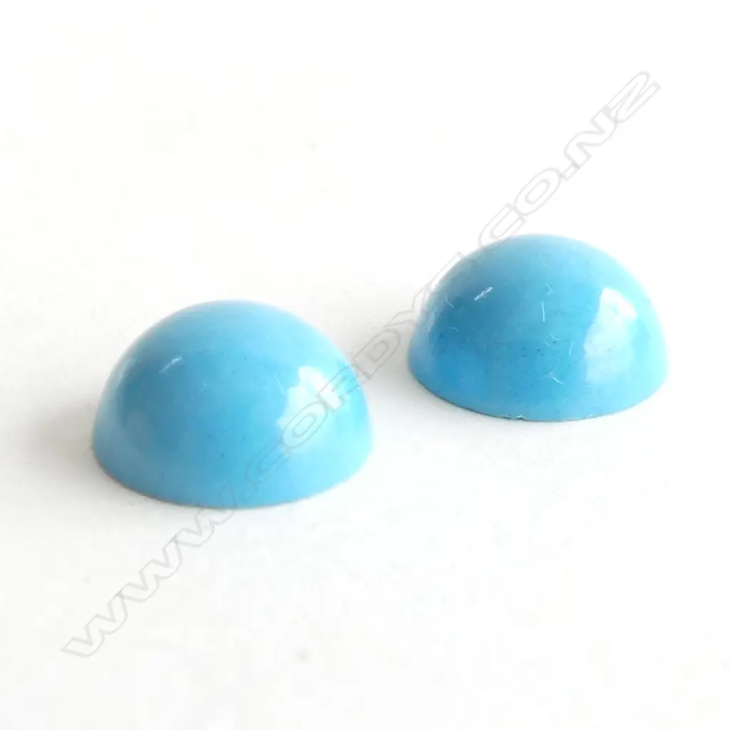 PR TURQUOISE CABOCHON, ROUND, 9MM, 4CT Image 1++