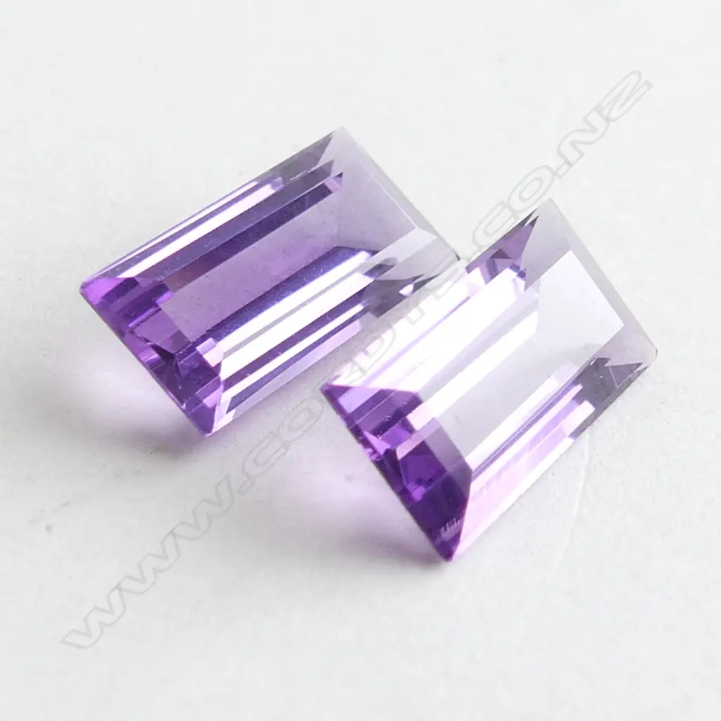 PR FACETED AMETHYST, RECTANGULAR SHAPE, EMERALD CUT, 4.4CT Image 1++
