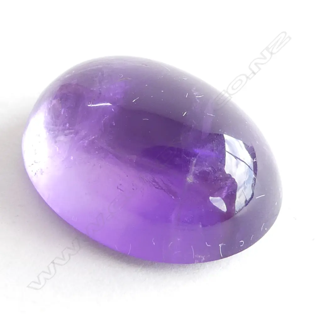 16.9CT AMETHYST CABOCHON, OVAL, 19 X 14MM Image 1++