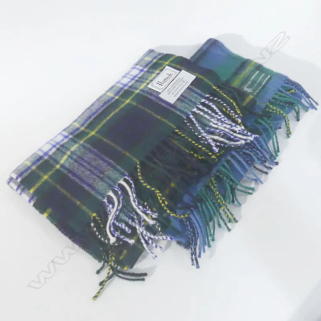 2 SCARVES; HARRODS SCOTTISH 100% WOOL & LOCHCARRON SCOTTISH HIGHLANDER 100% WOOL Image 1++