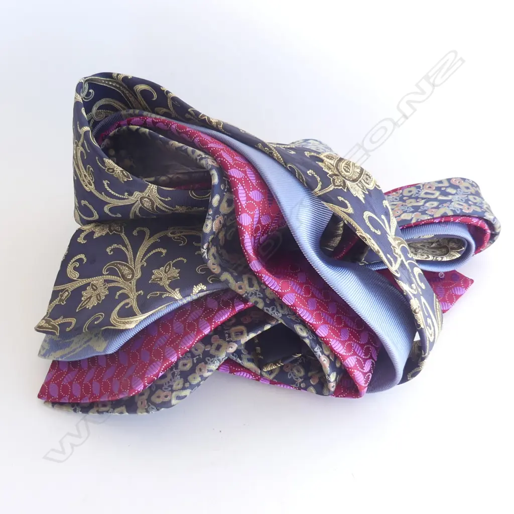 4 VINTAGE MENS TIES; KARL LAGERFIELD, PIERRE CARDIN, LAVIN - PARIS & PACO RABANNE - PARIS Image 1++