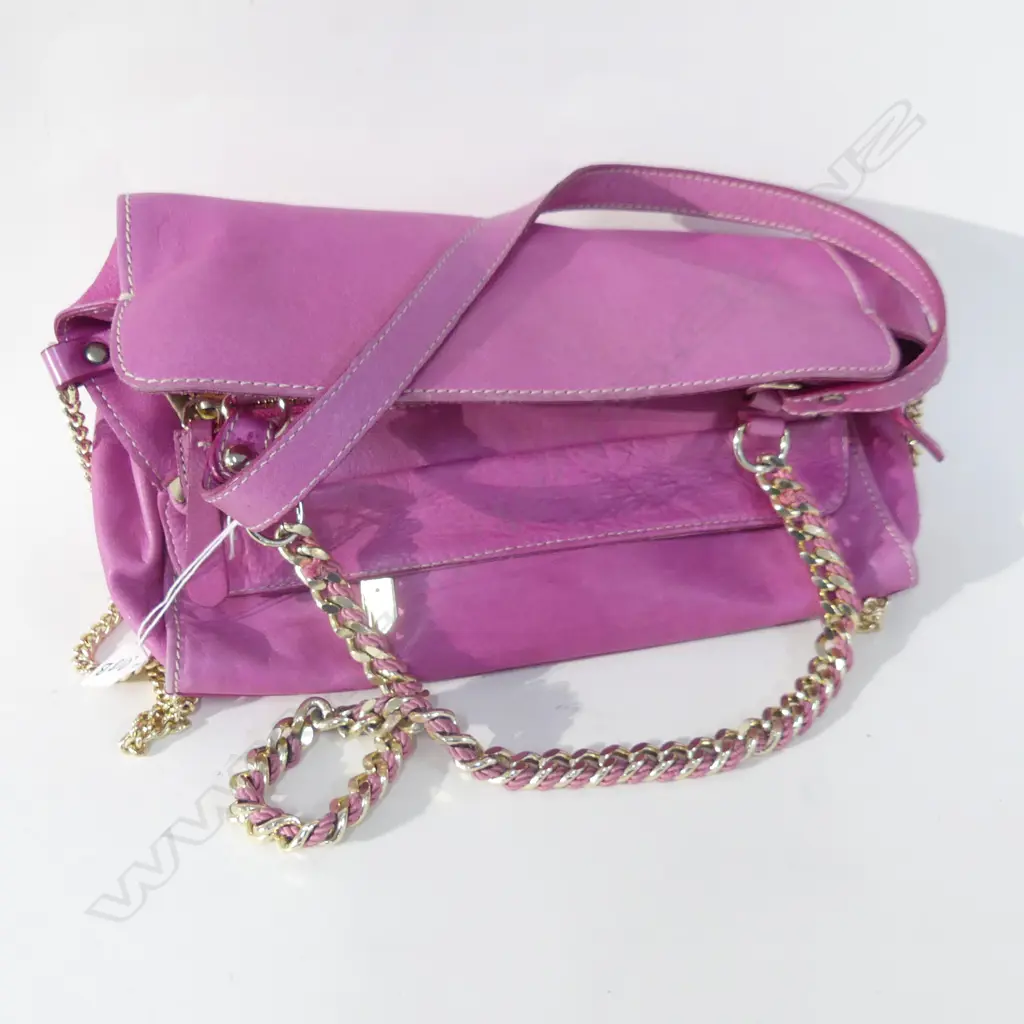 PINK LEATHER ROCCOBAROCCA LADIES BAG Image 1++