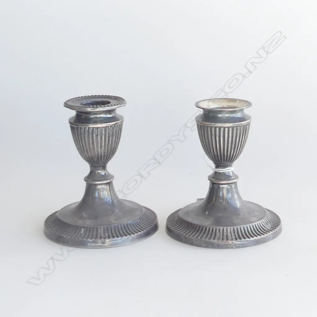 PR STG SILVER CANDLESTICKS, SHEFFIELD 1904 H.95mm A/F Image 1++